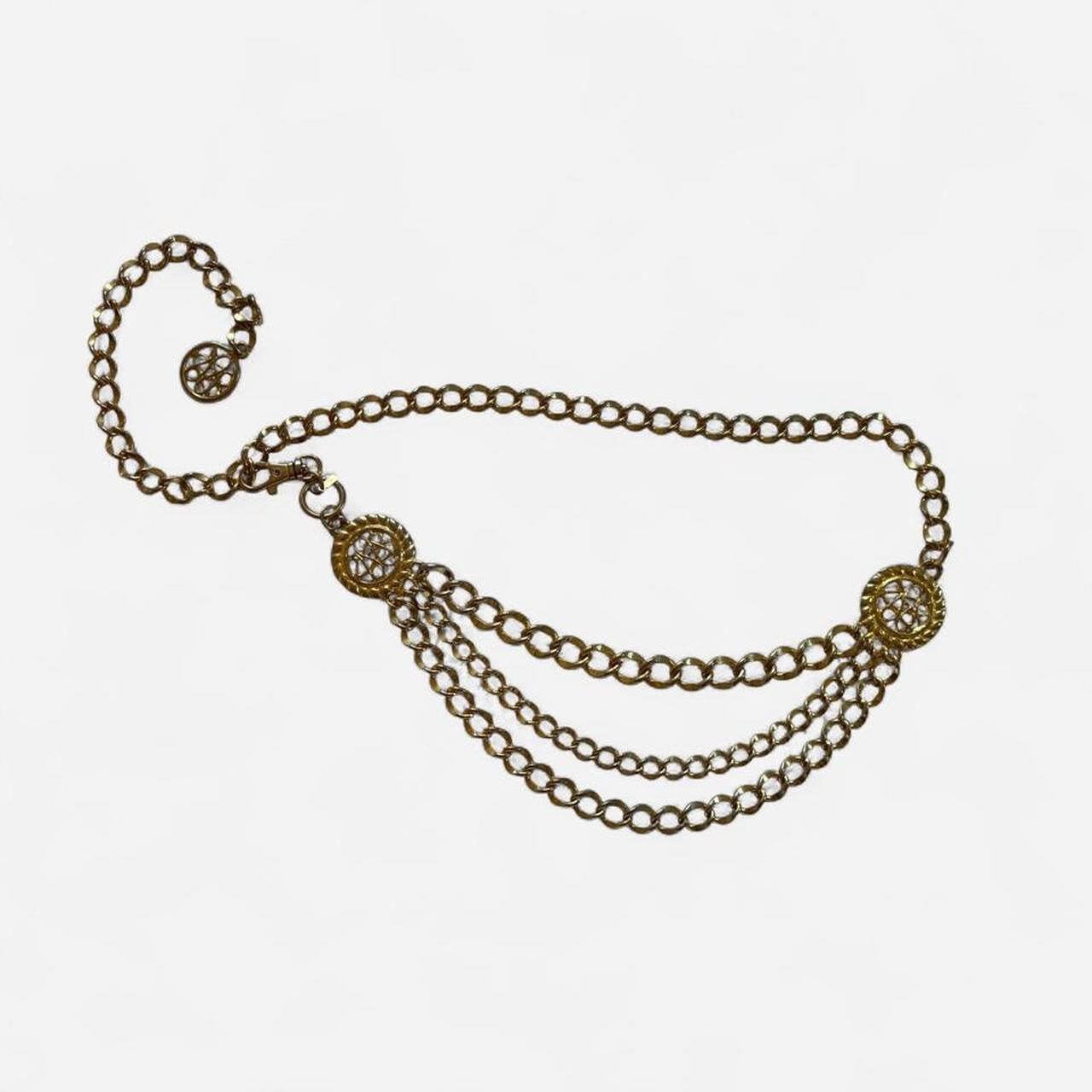 Gold Tone Draped Chain Belt