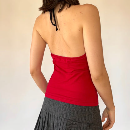 90s Red Halter Tank (S/M)