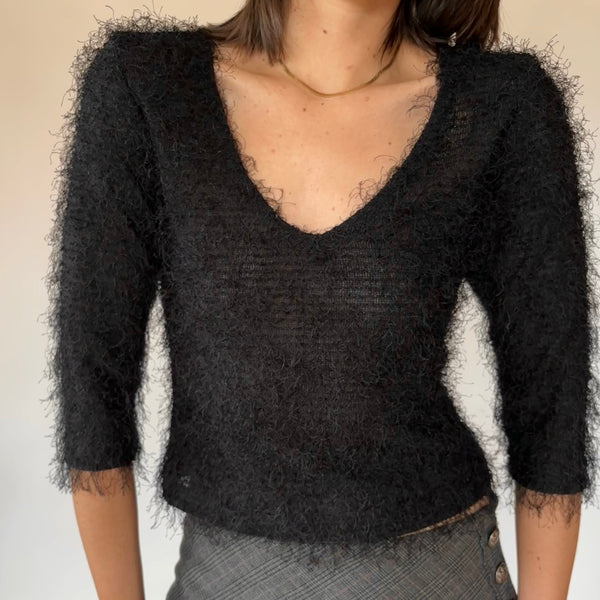 90s Textured Knit Top (S)
