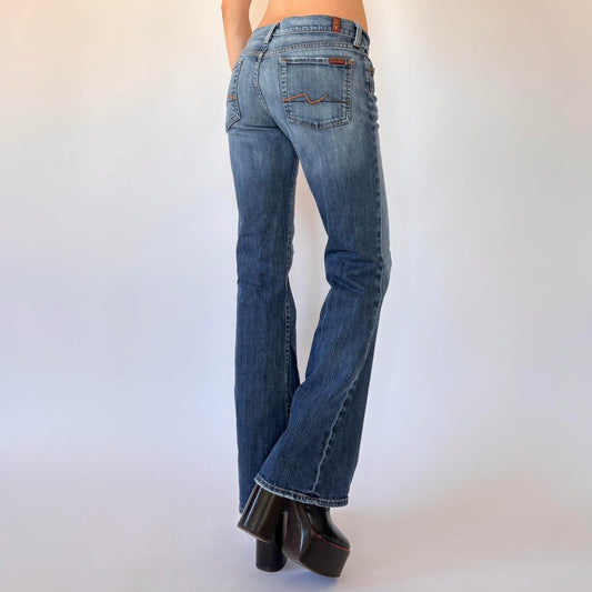 Y2K Low Rise Seven Jeans (S)
