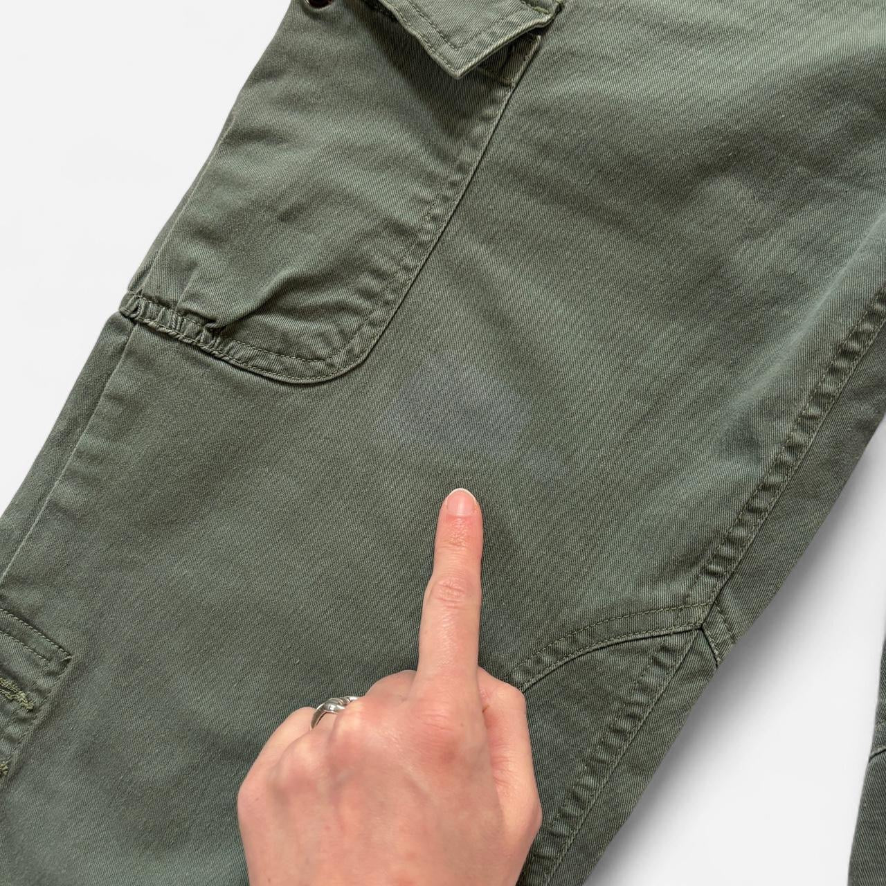 Y2K Olive Cargo Capris (XS/S)