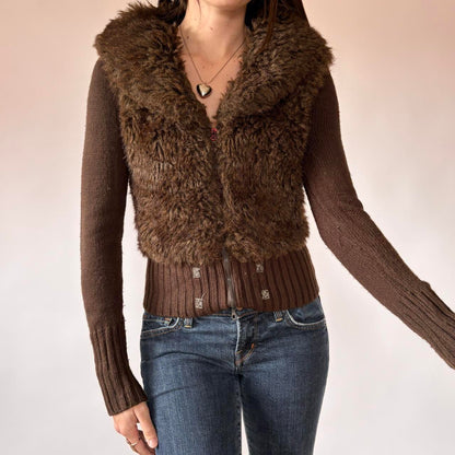 Y2K Furry Zip Up (M)