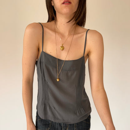 2000s Armani Silk Slate Tank (S/M)