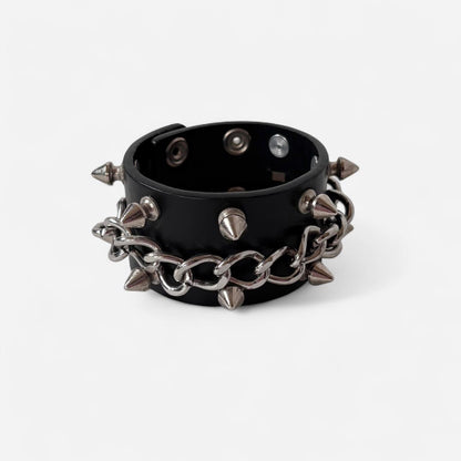 Studded Leather Cuff Bracelet