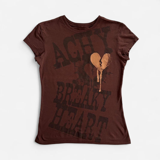 Y2K Achy Breaky Heart Baby Tee (XS/S)