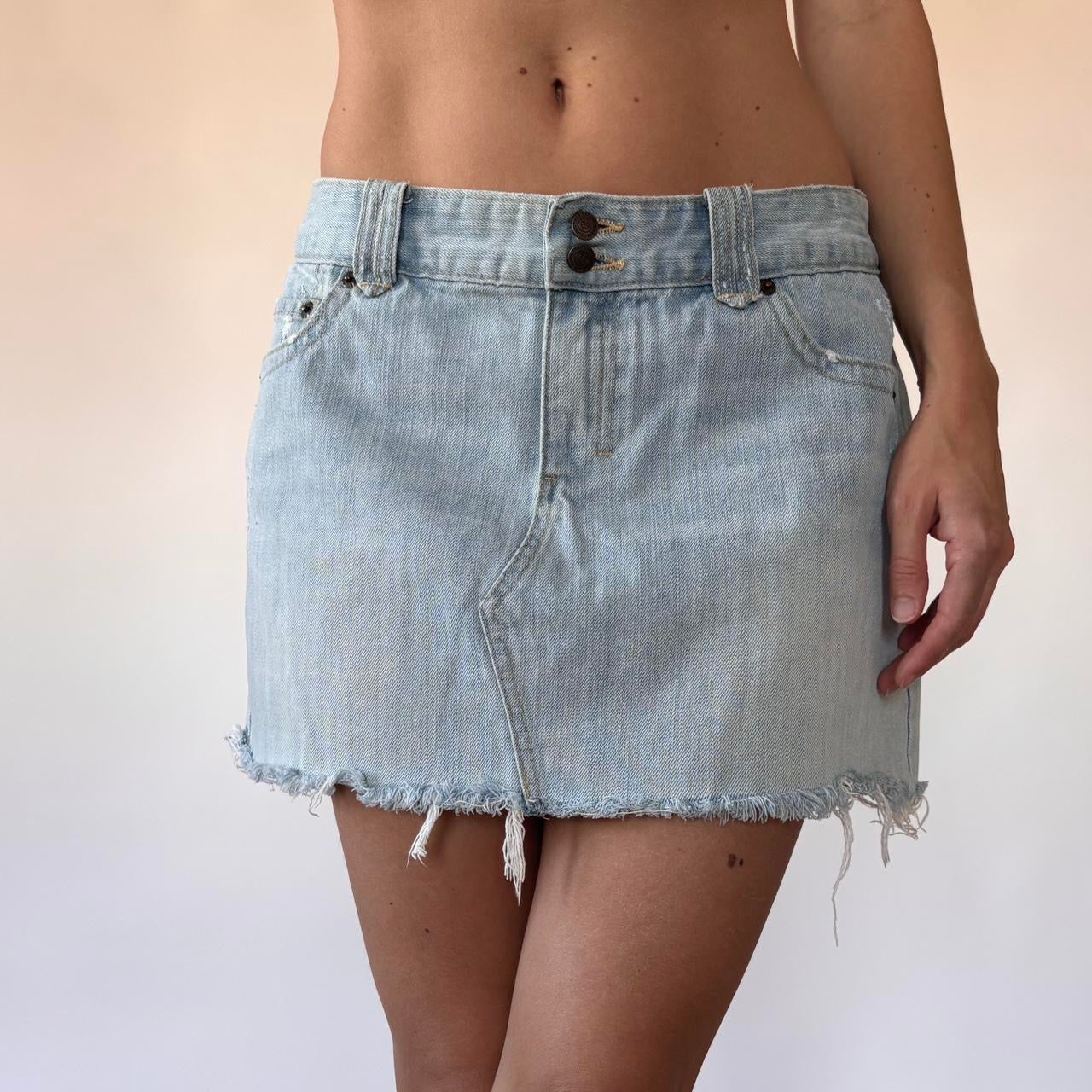 Y2K Denim Mini Skirt (M)