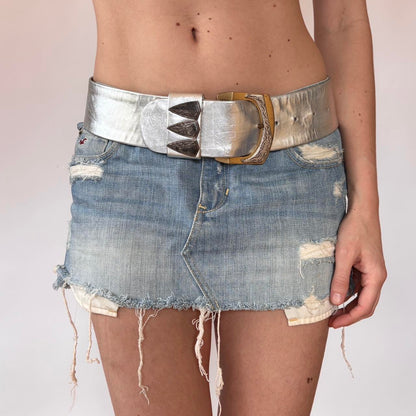 70s Silver Statement Belt (XS/S)