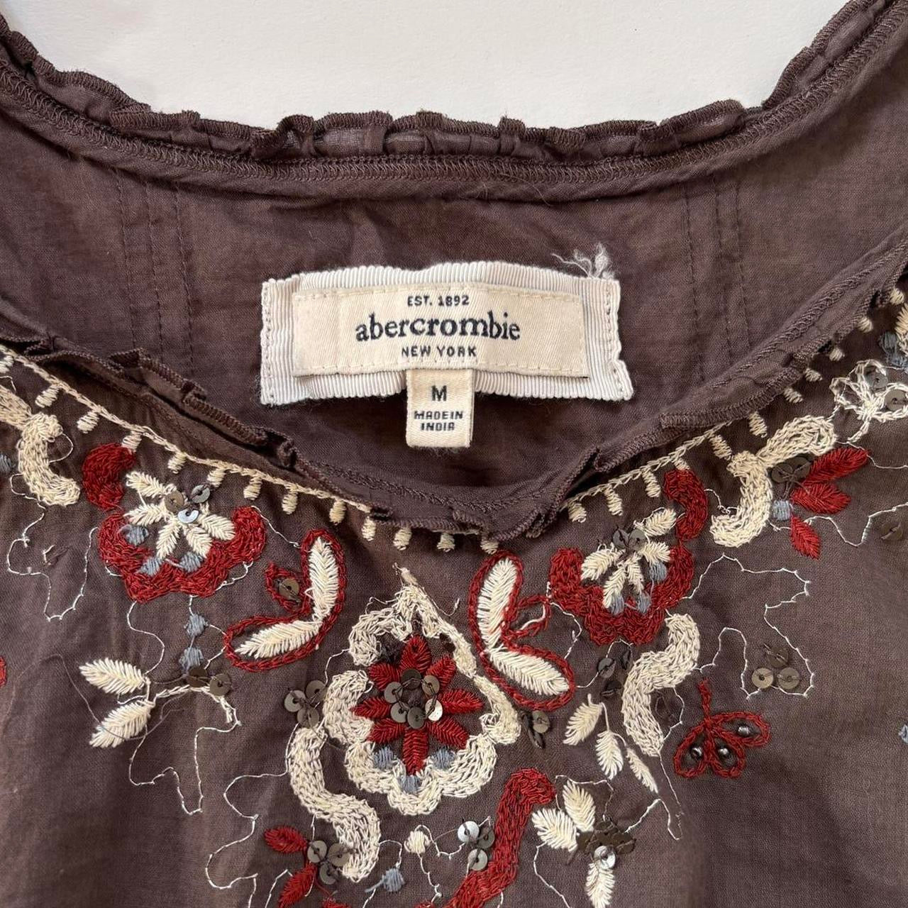 Abercrombie & Fitch Boho Embellished Top (S)