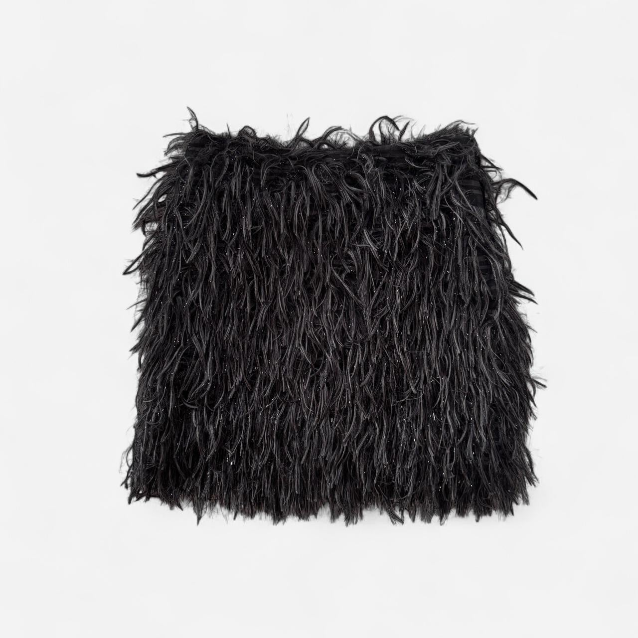 2014 Lanvin Fuzzy Tinsel Skirt (S)