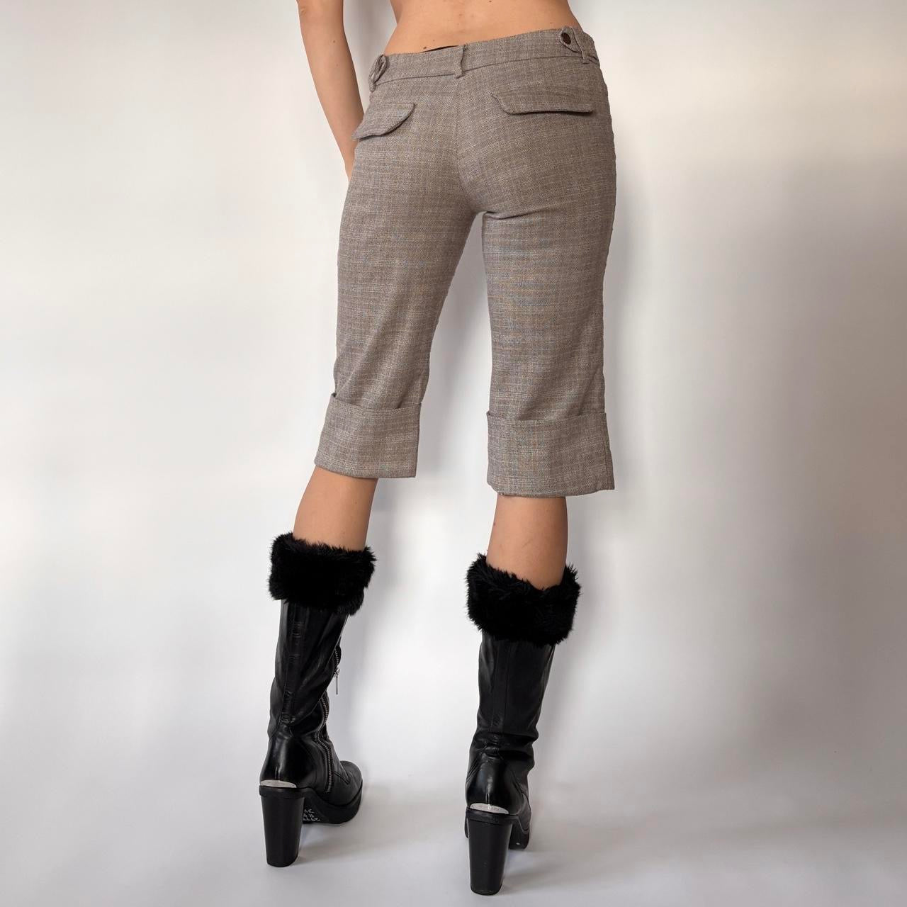 Y2K Low Rise Trouser Capri Pants (XXS/XS)
