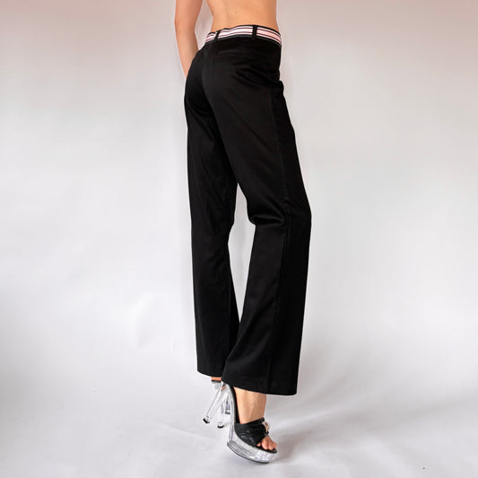 Y2K Pink Trim Trousers (XS)