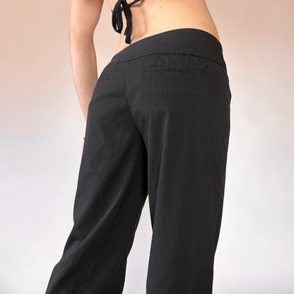 2000s Low Rise Pinstripe Trousers (S)
