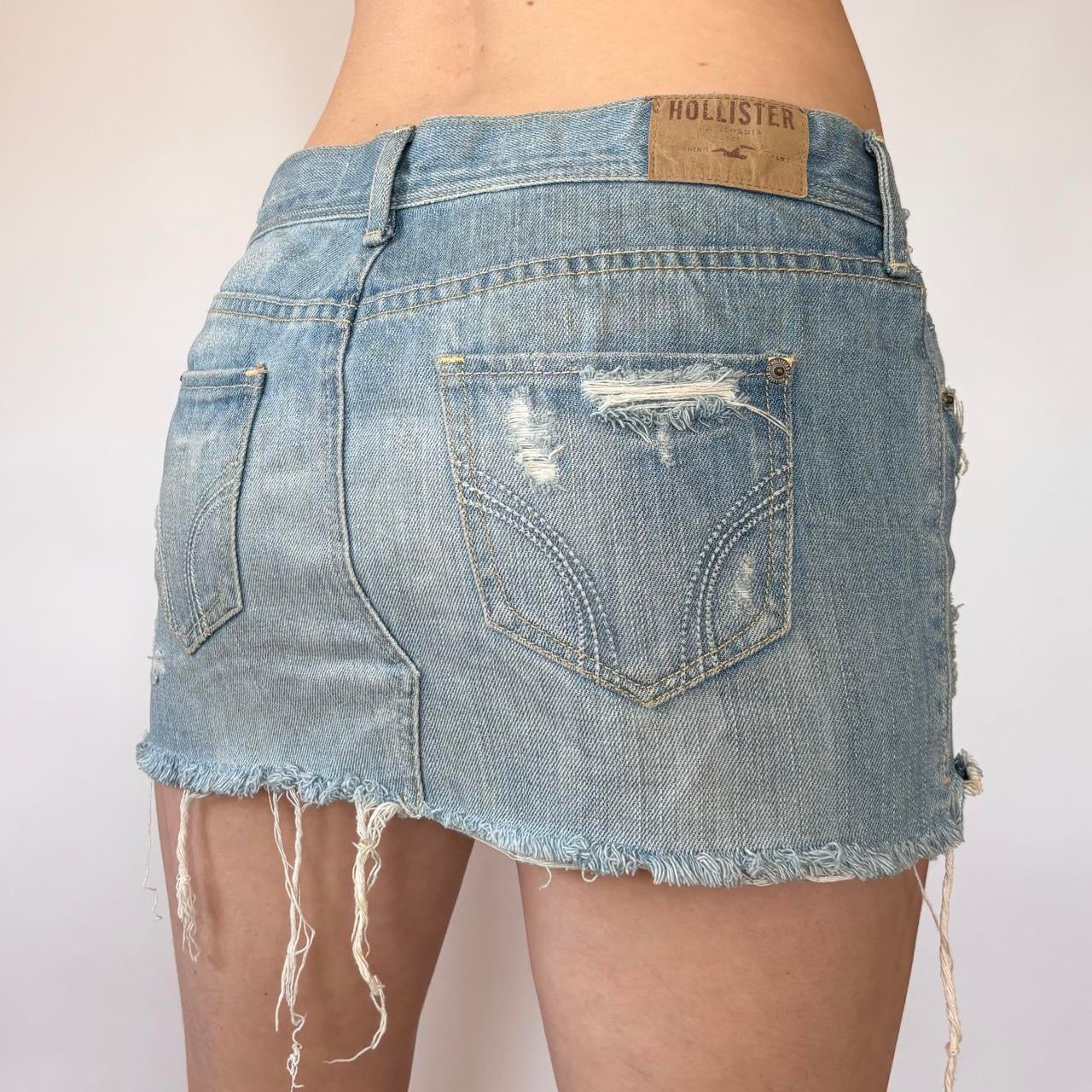 Y2K Low Rise Denim Mini Skirt (S)