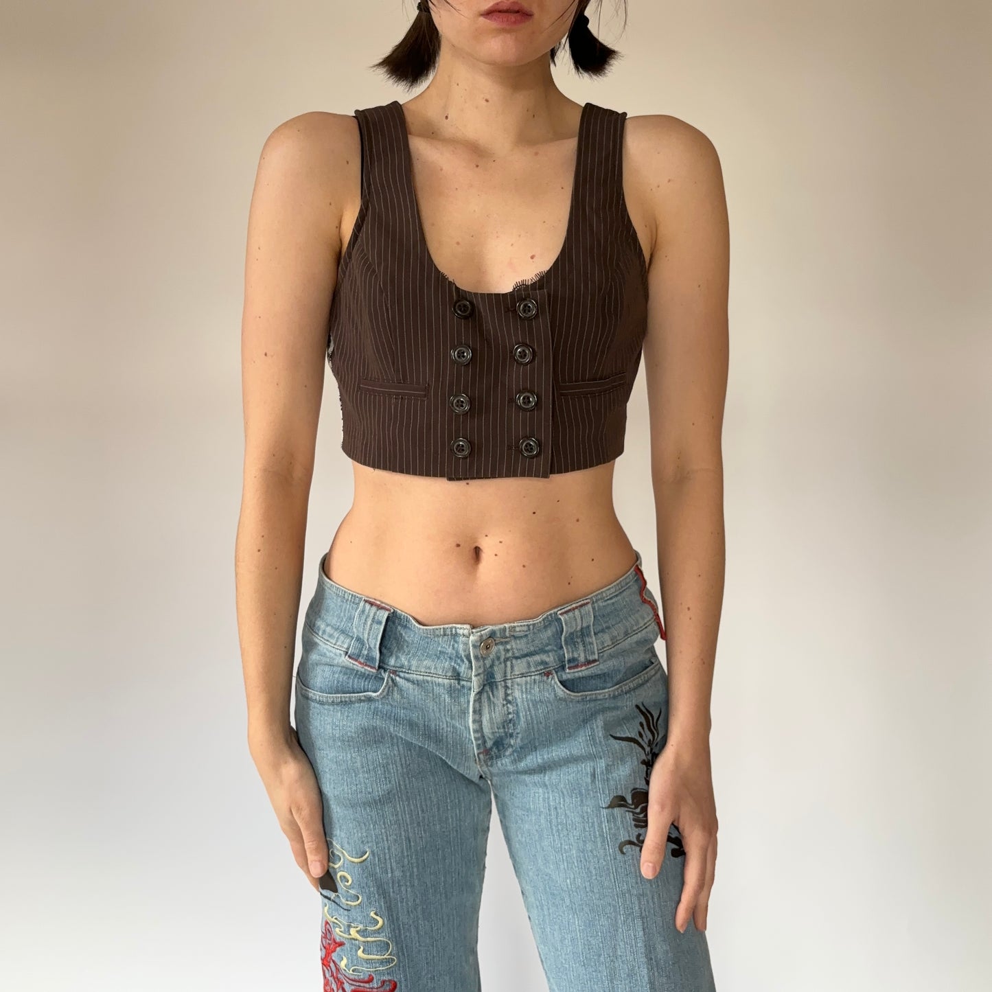 2000s Pinstripe Vest (S)