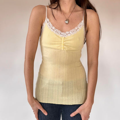 Y2K Guess Lacy Yellow Cami (XS/S)