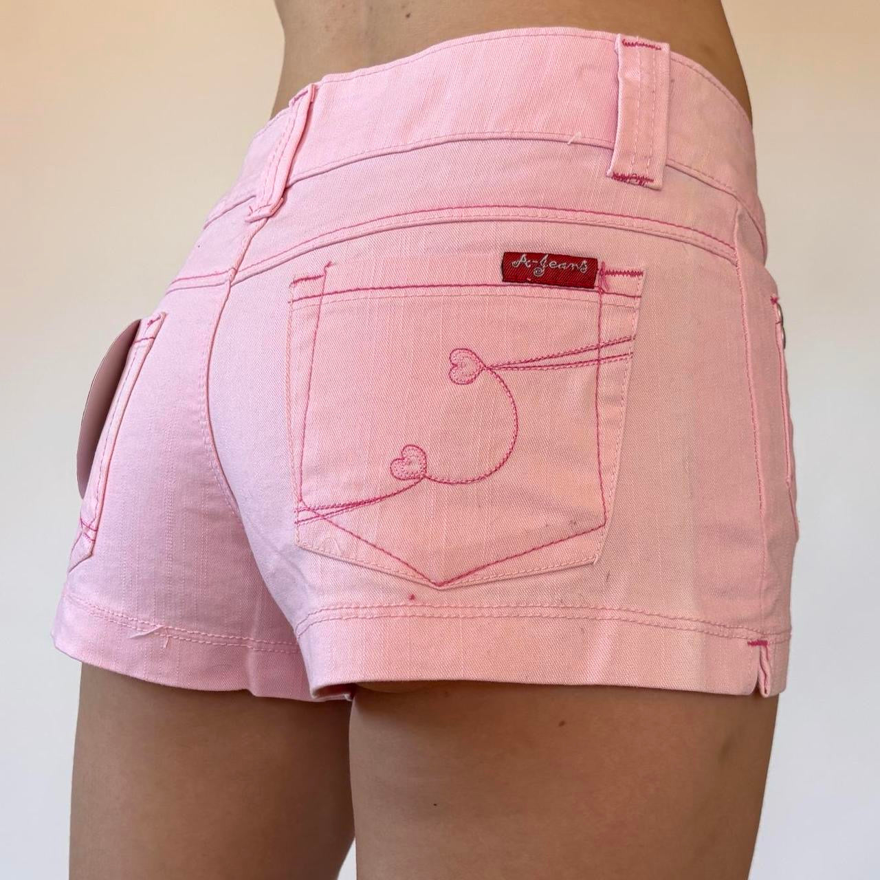 Y2K Deadstock Pink Low Rise Shorts (XS)