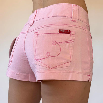 Y2K Deadstock Pink Low Rise Shorts (XS)