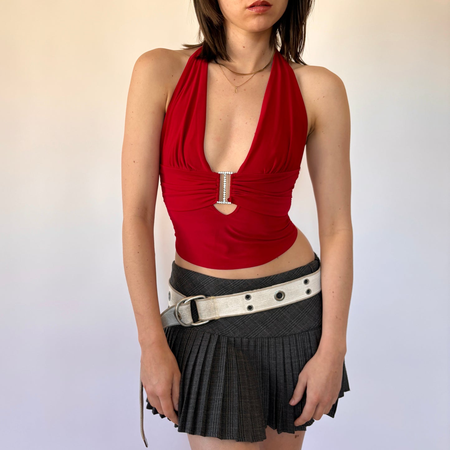 Y2K Cherry Halter (XS/S)