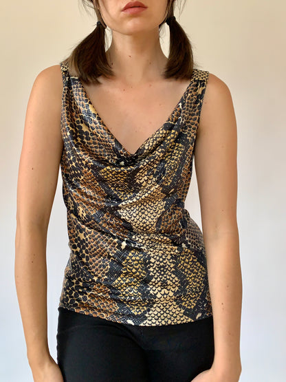 2000s Snakeskin Top