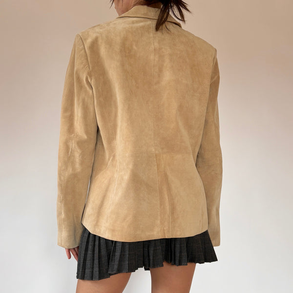 2000s Sand Suede Blazer (M/L)