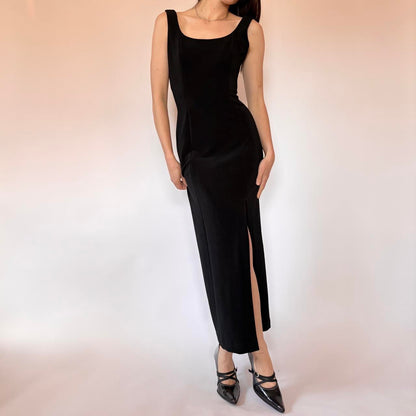 90s Noir Evening Gown (S)