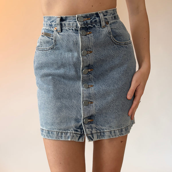 Calvin Klein 90s Denim Skirt (XS)