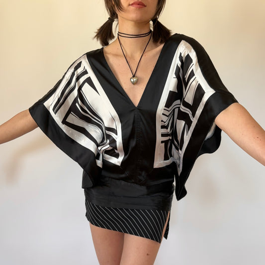 Bebe Silk Y2K Blouse (S)