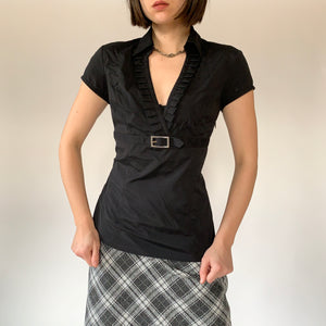 Noir Buckle Blouse (M)