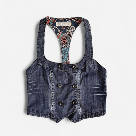 Y2K Denim Vest (M/L)