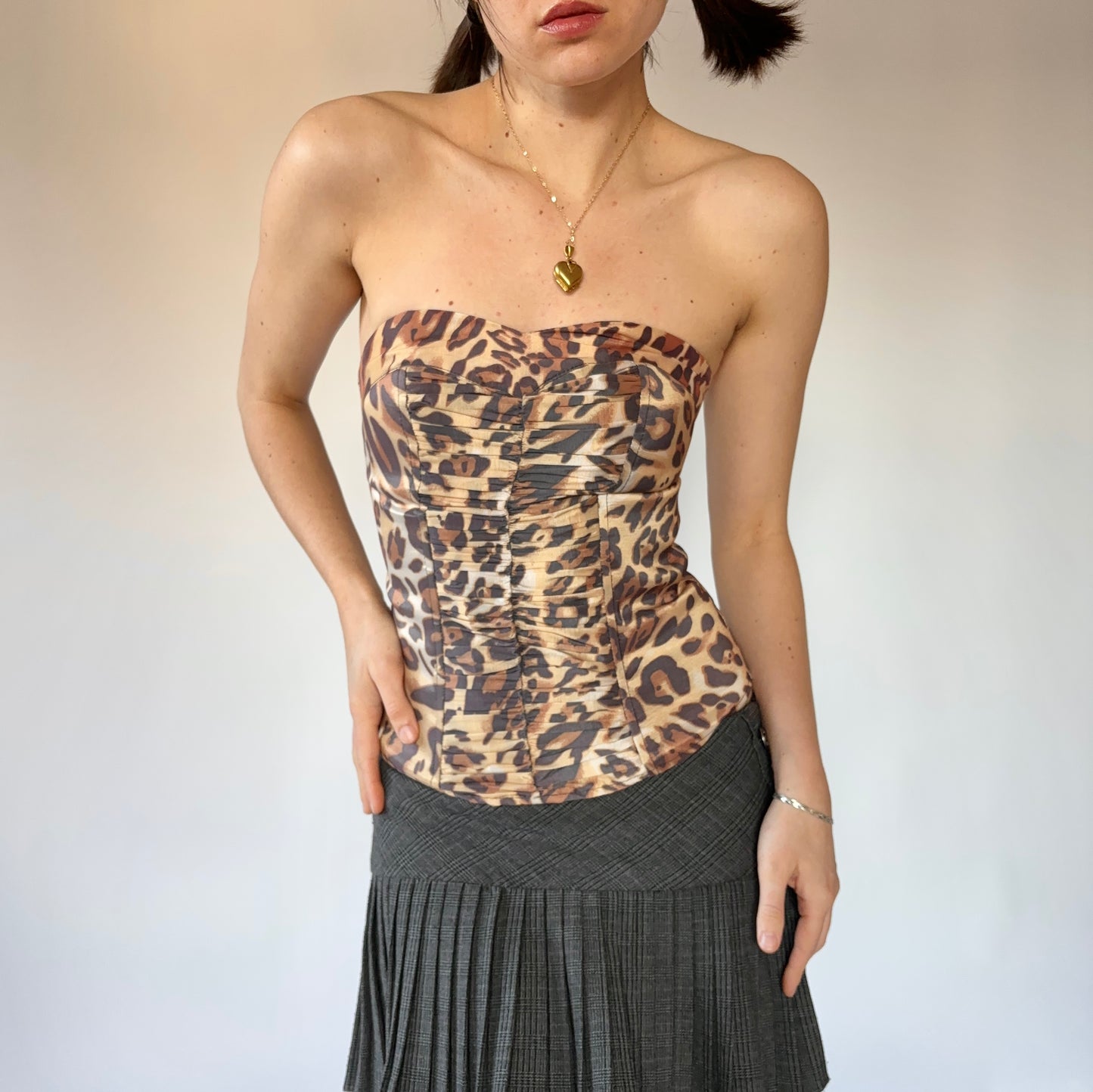 2000s Leopard Bustier (XS)