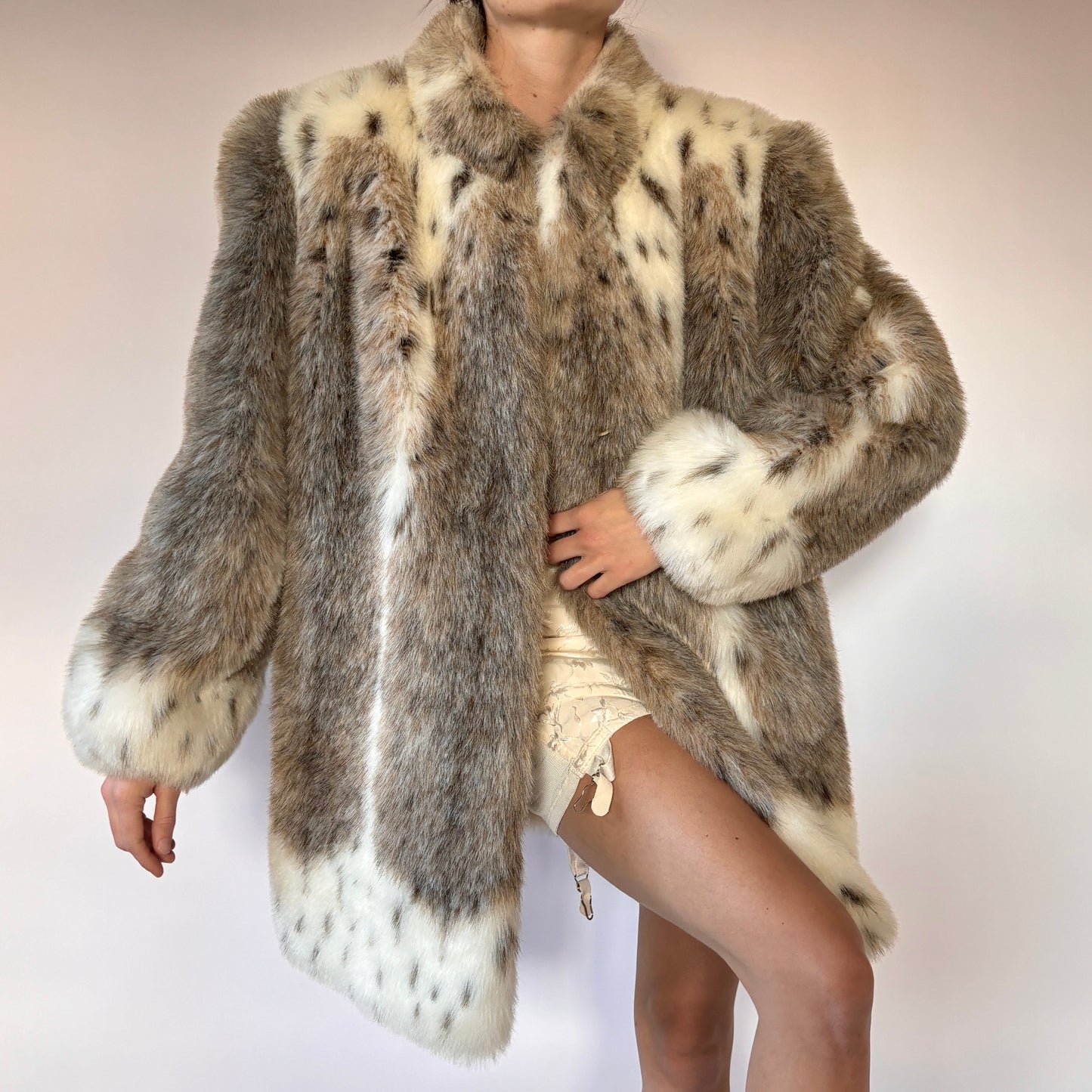 80s Faux Fur Coat (M/L)