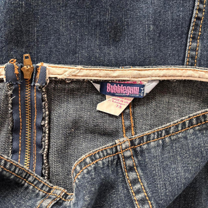 Y2K Dark Wash Denim Maxi Skirt (XS/S)