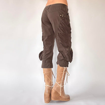 Y2K Low Rise Cargo Capris (XS)