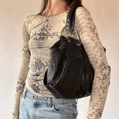 00s Black Leather Kooba Bag