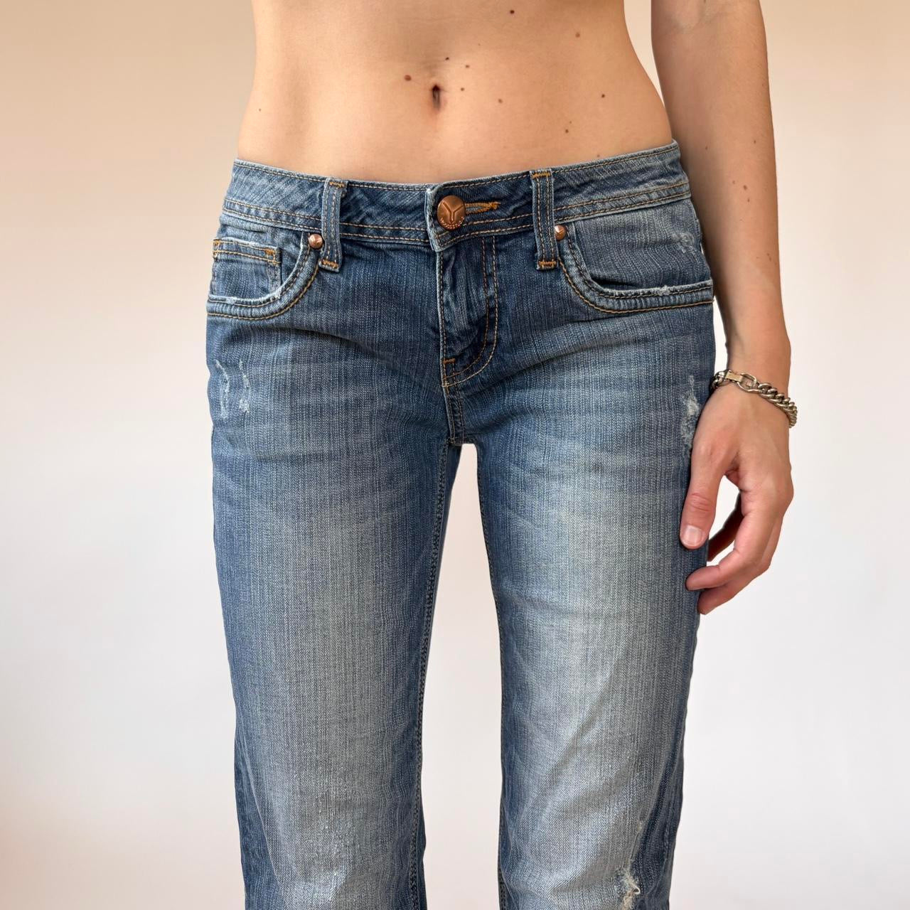 Y2K Low Rise Bootcut Jeans (XS/S)