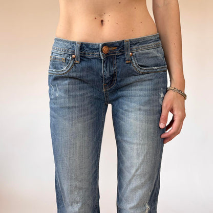 Y2K Low Rise Bootcut Jeans (XS/S)