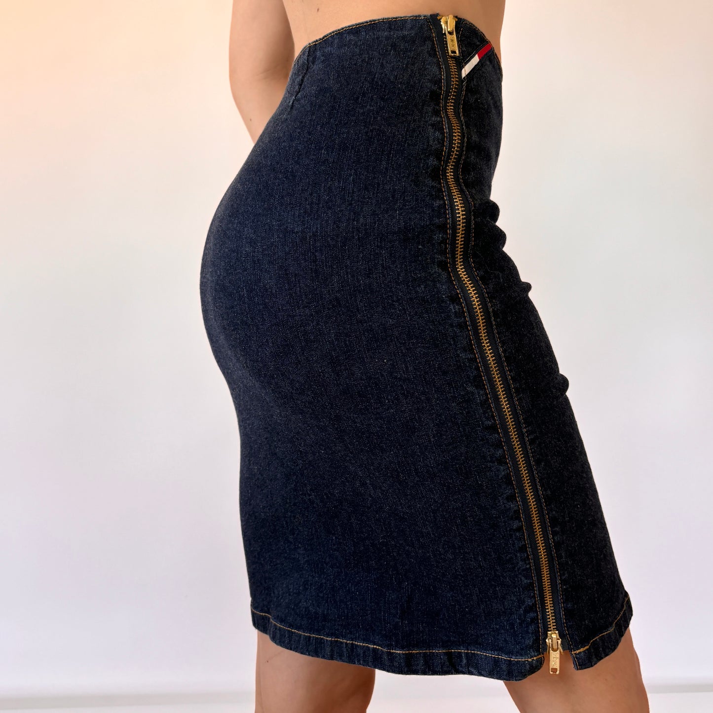 Y2K Tommy Jeans Zip Skirt (XS)