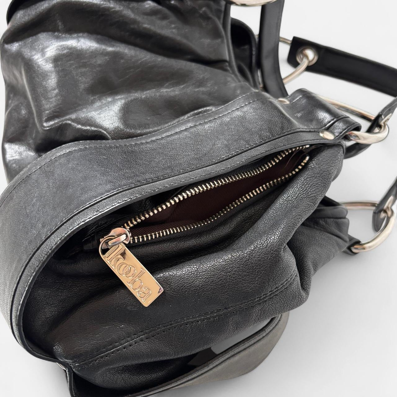 00s Black Leather Kooba Bag
