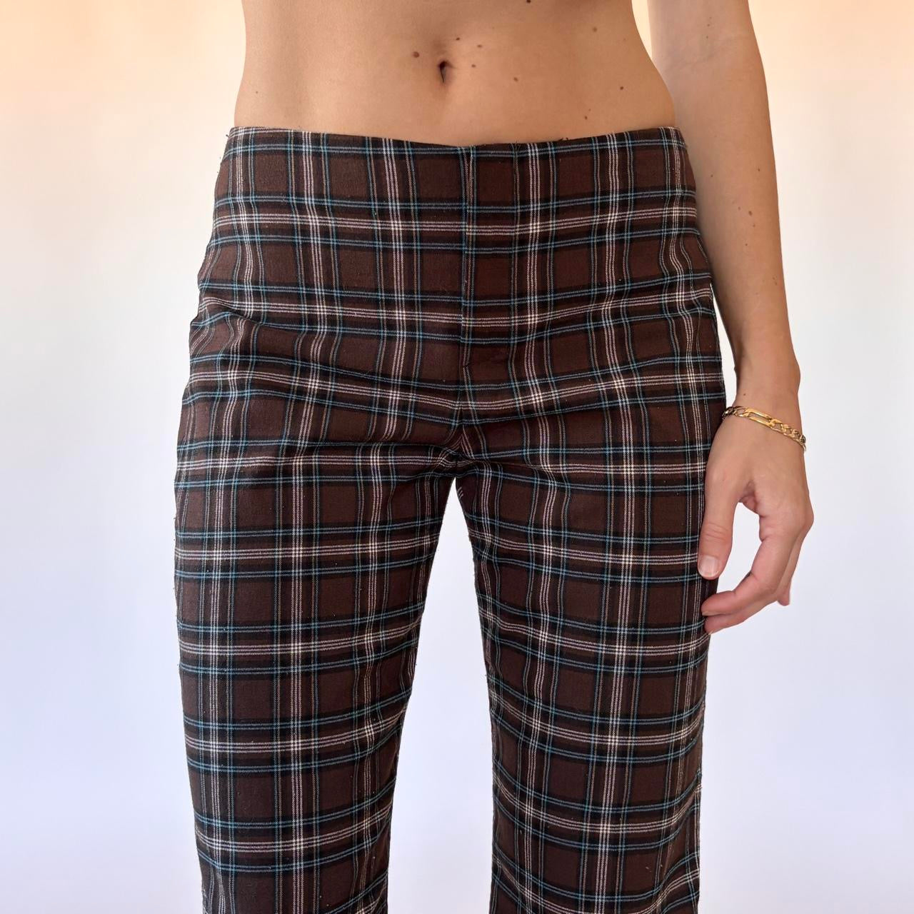 A. Byer Plaid Flares (S)