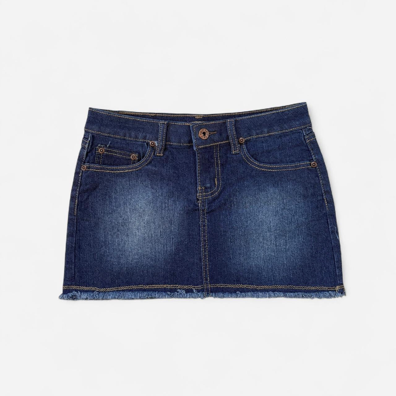 Y2K Deadstock Denim Mini Skirt (XS)