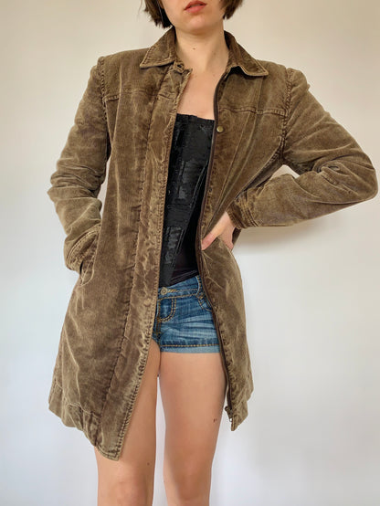 Vintage Corduroy Trench - Small