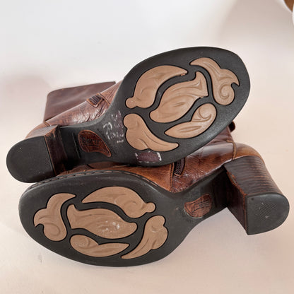 Y2K Heeled Lace Up Boots (8.5)