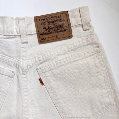 Levi’s 90s Cream Jean Shorts (XS)