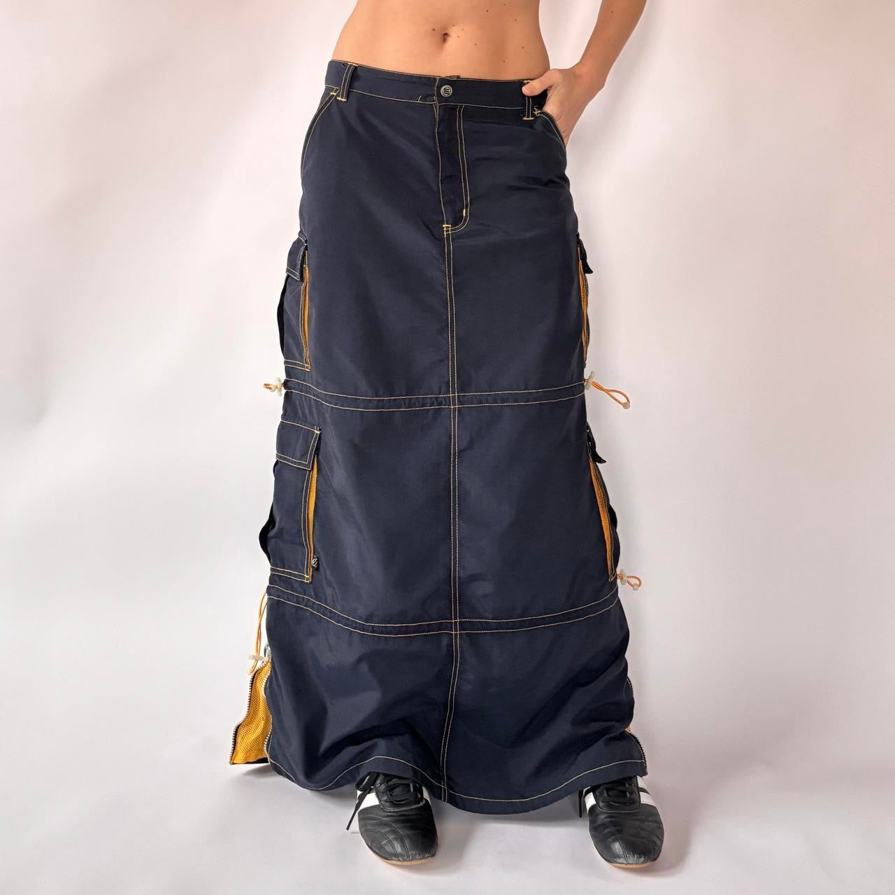 90s Utility Cargo Maxi Skirt (M/L)