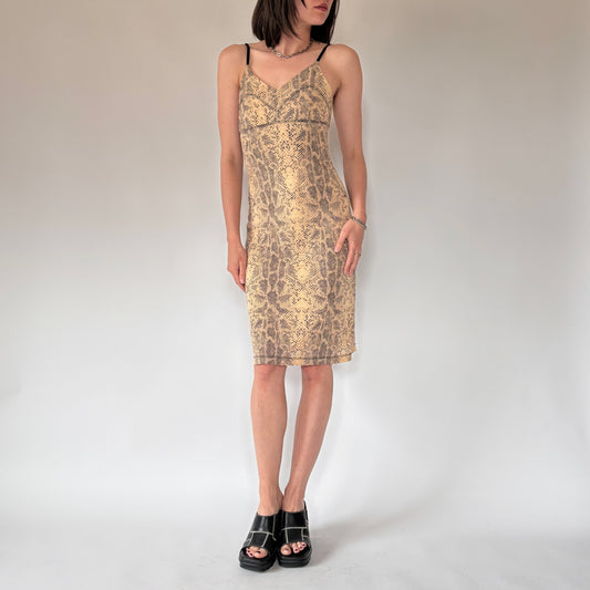 90s Guess Snake Print Dress (S/M)
