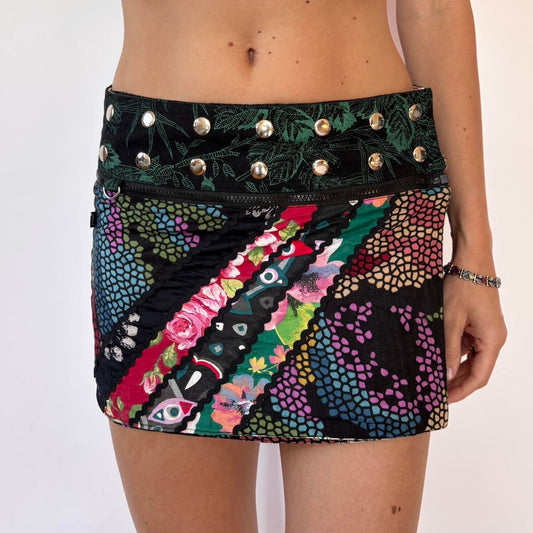Reversible Mixed Print Mini Skirt (XS-L)