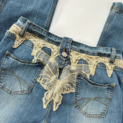 Y2K Butterfly Jeans (M)