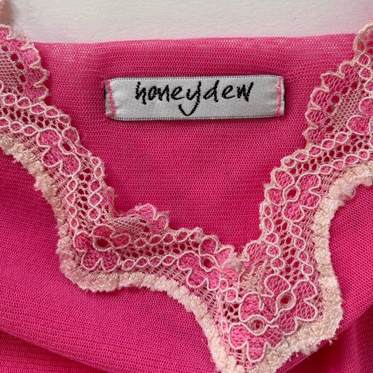 Y2K Pink Mesh Cami Top (S)