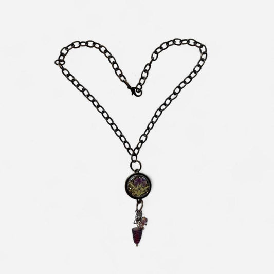 90s Floral Pendant Fairy Necklace