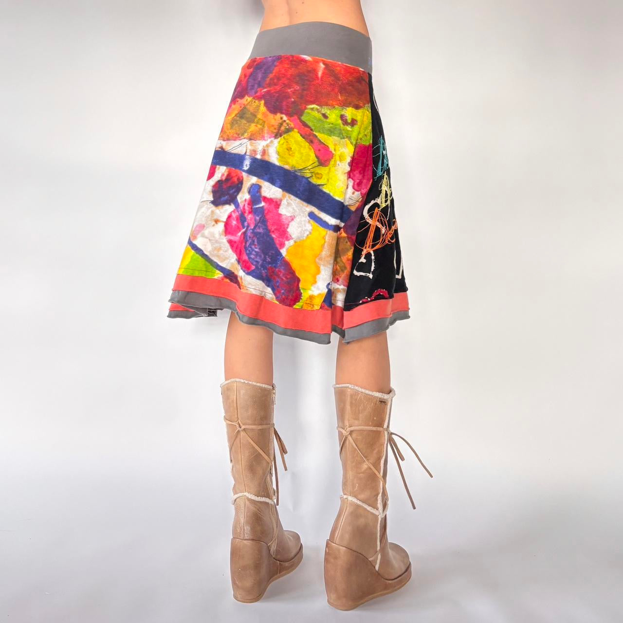 Desigual Graphic Midi Skirt (XS/S)